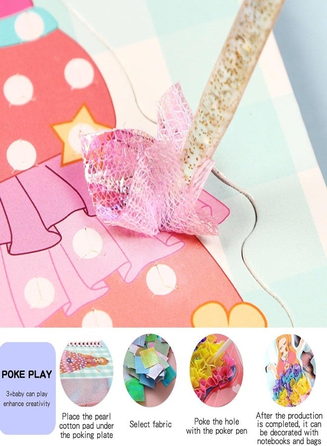 FOMQUAZLI Fashion Design Drawing Book for Girls, Barbie Doll Dress-up Activity Book with Pocket Watercolor Painting, Stickers, Poking, Puzzle Puncture Painting Gift, DIY Craft Kit for Kids Girls - Image 5